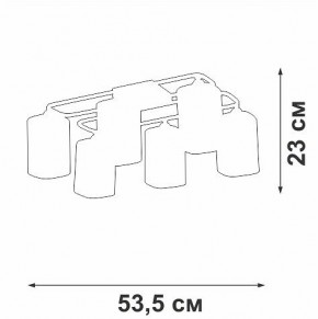 Потолочная люстра Vitaluce V3092 V3092-1/6PL в Коротчаево - korotchaevo.ok-mebel.com | фото 4