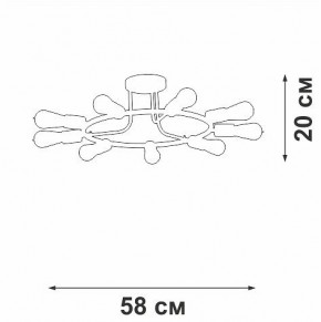 Потолочная люстра Vitaluce V3797 V3797-1/9PL в Коротчаево - korotchaevo.ok-mebel.com | фото 2