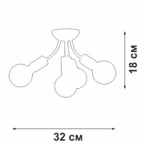 Потолочная люстра Vitaluce V3927 V3927-1/4PL в Коротчаево - korotchaevo.ok-mebel.com | фото 6