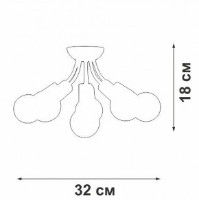Потолочная люстра Vitaluce V3927 V3927-1/6PL в Коротчаево - korotchaevo.ok-mebel.com | фото 6