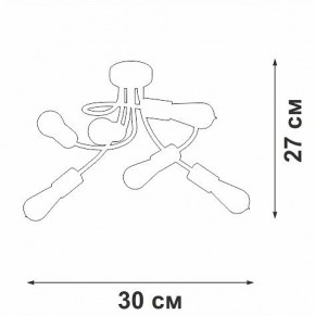 Потолочная люстра Vitaluce V3928 V3928-1/6PL в Коротчаево - korotchaevo.ok-mebel.com | фото 4