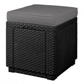 Пуфик Куб с подушкой (Cube with cushion) графит - прохладный серый в Коротчаево - korotchaevo.ok-mebel.com | фото