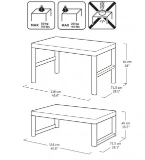 Раскладной стол Лион с регулируемой высотой столешницы (Lyon rattan table) графит (h400/650) в Коротчаево - korotchaevo.ok-mebel.com | фото 3