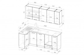 ШЕЛЛИ Кухонный гарнитур Прайм 400 (1100*2000 мм) в Коротчаево - korotchaevo.ok-mebel.com | фото 2