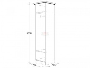 Шкаф 1-но дверный для одежды Ольга 1Н в Коротчаево - korotchaevo.ok-mebel.com | фото 2