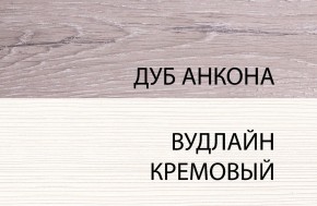 Шкаф 1D, OLIVIA, цвет вудлайн крем/дуб анкона в Коротчаево - korotchaevo.ok-mebel.com | фото 3