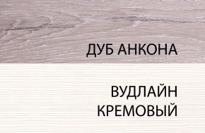 Шкаф 1DT L, OLIVIA, цвет вудлайн крем/дуб анкона в Коротчаево - korotchaevo.ok-mebel.com | фото 3