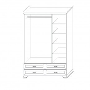 Шкаф 3-х дверный (корпус) Сиена в Коротчаево - korotchaevo.ok-mebel.com | фото 6