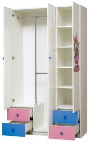 Шкаф 3-х дверный с ящиками и фотопечатью Совята 3.1 (1200) в Коротчаево - korotchaevo.ok-mebel.com | фото 2