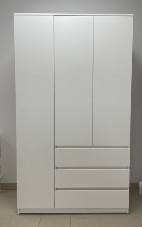 Шкаф 3-ств. с 3 ящиками "Бьянко" в Коротчаево - korotchaevo.ok-mebel.com | фото 3
