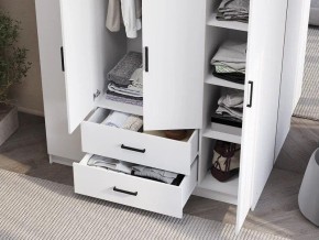 Шкаф 4-х створчатый Титан (белый) в Коротчаево - korotchaevo.ok-mebel.com | фото 3