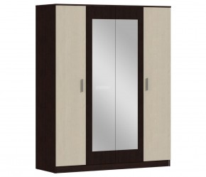 Шкаф 4х дверный с зеркалами Уют СБ-2750/1.Н (Венге/Паллада) в Коротчаево - korotchaevo.ok-mebel.com | фото