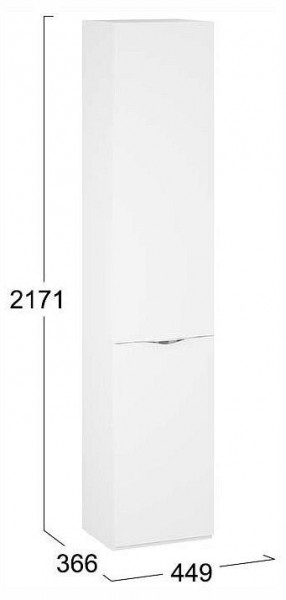 Шкаф для белья Глосс СМ-319.07.011 в Коротчаево - korotchaevo.ok-mebel.com | фото 4