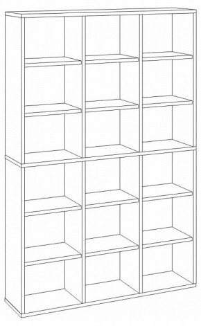 Шкаф книжный Домино СУ(ш3в2)+6ФГ в Коротчаево - korotchaevo.ok-mebel.com | фото 2