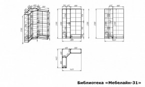 Шкаф книжный Мебелайн-31 в Коротчаево - korotchaevo.ok-mebel.com | фото 3