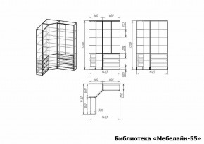Шкаф книжный Мебелайн-55 в Коротчаево - korotchaevo.ok-mebel.com | фото 3