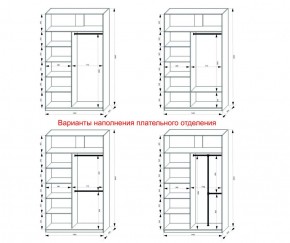 Шкаф-купе 1400 серии SOFT D1+D3+B2+PL1 (2 ящика+1штанга) профиль «Графит» в Коротчаево - korotchaevo.ok-mebel.com | фото 7