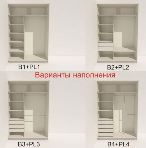 Шкаф-купе 1400 серии SOFT D8+D2+B2+PL4 (2 ящика+F обр.штанга) профиль «Графит» в Коротчаево - korotchaevo.ok-mebel.com | фото 6