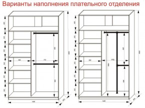 Шкаф-купе 1400 серии SOFT D8+D2+B2+PL4 (2 ящика+F обр.штанга) профиль «Графит» в Коротчаево - korotchaevo.ok-mebel.com | фото 7