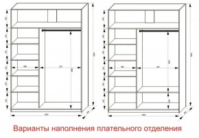 Шкаф-купе 1600 серии SOFT D1+D3+B2+PL1 (2 ящика+1штанга) профиль «Графит» в Коротчаево - korotchaevo.ok-mebel.com | фото 6