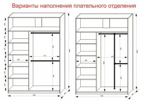 Шкаф-купе 1600 серии SOFT D6+D6+B2+PL3 (2 ящика+2штанги) профиль «Капучино» в Коротчаево - korotchaevo.ok-mebel.com | фото 7