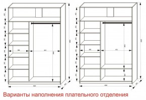 Шкаф-купе 1600 серии SOFT D6+D6+B2+PL3 (2 ящика+2штанги) профиль «Капучино» в Коротчаево - korotchaevo.ok-mebel.com | фото 8