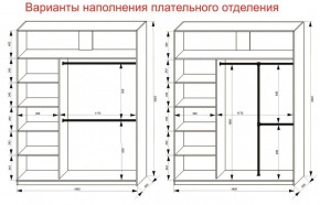 Шкаф-купе 1800 серии SOFT D6+D6+B2+PL3 (2 ящика+2штанги) профиль «Капучино» в Коротчаево - korotchaevo.ok-mebel.com | фото 8