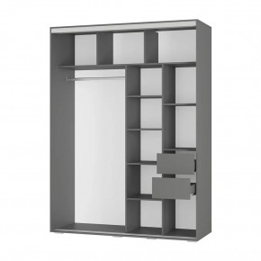 Шкаф-купе Крафт-6 1.6 м ШКК-06 (графит) в Коротчаево - korotchaevo.ok-mebel.com | фото 2