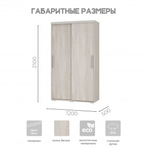 Шкаф-купе ШКК-11 (ясень белый) в Коротчаево - korotchaevo.ok-mebel.com | фото 7