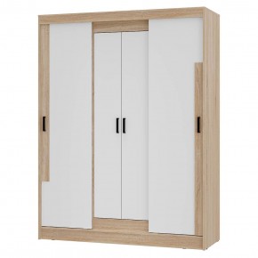 Шкаф-купе Смарт ШКК-06 (дуб сонома/белый) в Коротчаево - korotchaevo.ok-mebel.com | фото 2