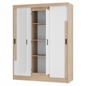 Шкаф-купе Смарт ШКК-06 (дуб сонома/белый) в Коротчаево - korotchaevo.ok-mebel.com | фото 3
