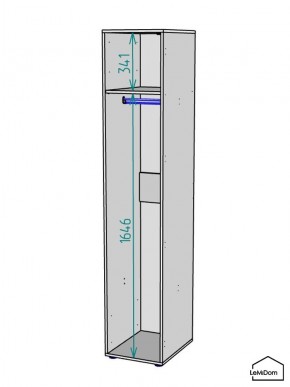 Шкаф Linnea MHR-1 2050х400х510 (Белый-М 11.1.2) в Коротчаево - korotchaevo.ok-mebel.com | фото 3