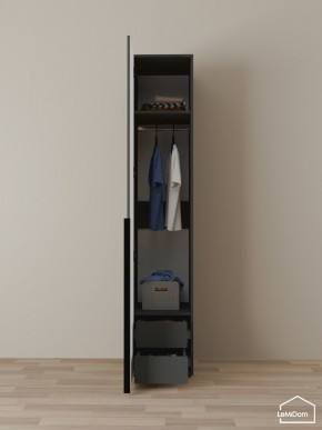 Шкаф Linnea MHR-1-3 2050х400х510 (Графит-М 11.1.25) в Коротчаево - korotchaevo.ok-mebel.com | фото 6