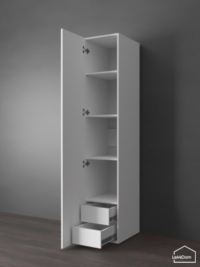 Шкаф Linnea MHR-1PO-4 2050х400х510 (Белый-М 11.1.1) в Коротчаево - korotchaevo.ok-mebel.com | фото 4