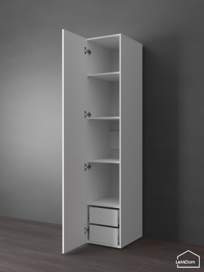 Шкаф Linnea MHR-1PO-4 2050х400х510 (Белый-М 11.1.1) в Коротчаево - korotchaevo.ok-mebel.com | фото 5