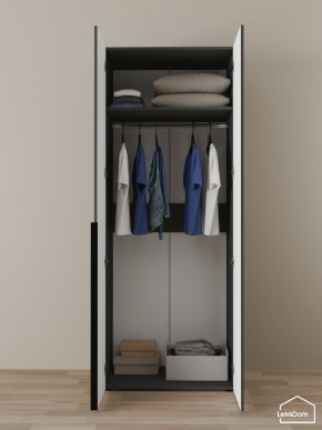 Шкаф Linnea MHR-2 2050х800х510 (Графит-М 11.1.25) в Коротчаево - korotchaevo.ok-mebel.com | фото 4