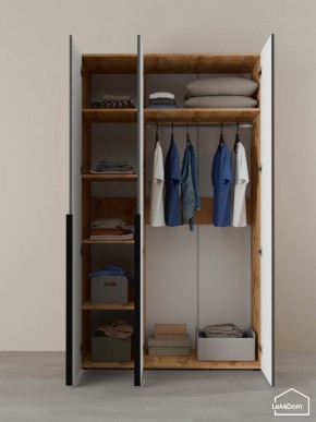 Шкаф Linnea MHR-3-1 2050х1200х510 (ДВ-М 11.1.25) в Коротчаево - korotchaevo.ok-mebel.com | фото 4
