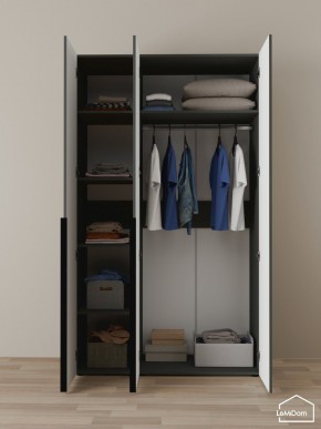 Шкаф Linnea MHR-3-1 2050х1200х510 (Графит-М 11.1.25) в Коротчаево - korotchaevo.ok-mebel.com | фото 4