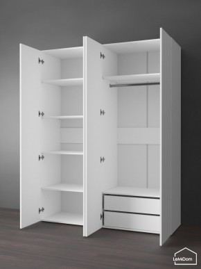 Шкаф Linnea MHR-4PO-2 2050х1600х510 (Белый-М 11.1.2) в Коротчаево - korotchaevo.ok-mebel.com | фото 5