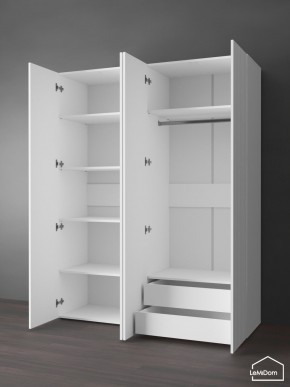 Шкаф Linnea MHR-4PO-2 2050х1600х510 (Белый-М 11.1.2) в Коротчаево - korotchaevo.ok-mebel.com | фото 6