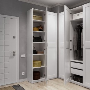 Шкаф МАКС однодверный узкий, цвет белый в Коротчаево - korotchaevo.ok-mebel.com | фото 4