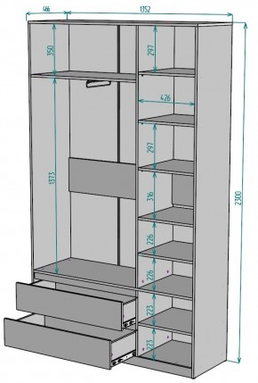 Шкаф Мальта H213 в Коротчаево - korotchaevo.ok-mebel.com | фото 2