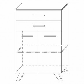 Шкаф низкий Вега Скандинавия в Коротчаево - korotchaevo.ok-mebel.com | фото 7