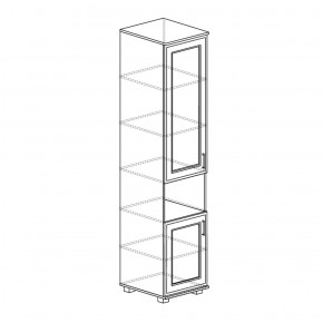 Шкаф пенал (фасад верхний стекло) №242 Белла в Коротчаево - korotchaevo.ok-mebel.com | фото 2
