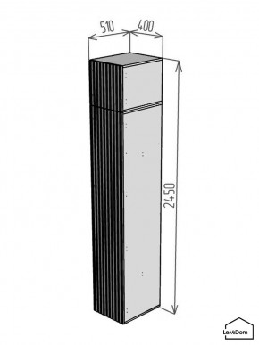 Шкаф с антресолью Linnea MHR-1A-1 2450х400х510 (Белый-М 11.1.1) в Коротчаево - korotchaevo.ok-mebel.com | фото 2