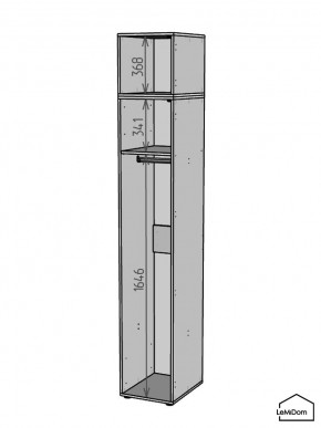 Шкаф с антресолью Linnea MHR-1A-1 2450х400х510 (Белый-М 11.1.1) в Коротчаево - korotchaevo.ok-mebel.com | фото 3