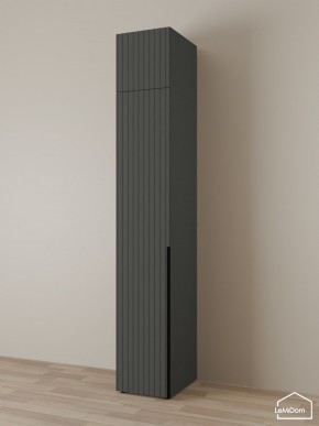 Шкаф с антресолью Linnea MHR-1A-2 2450х400х510 (Графит-М 11.1.25) в Коротчаево - korotchaevo.ok-mebel.com | фото