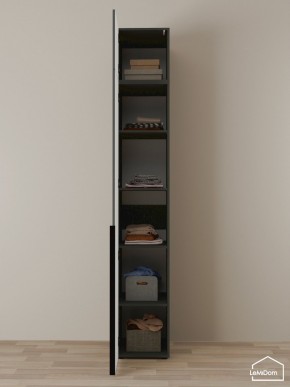 Шкаф с антресолью Linnea MHR-1A-2 2450х400х510 (Графит-М 11.1.25) в Коротчаево - korotchaevo.ok-mebel.com | фото 4