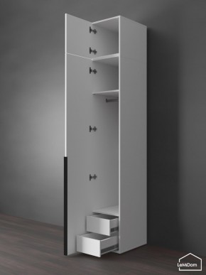 Шкаф с антресолью Linnea MHR-1A-3 2450х400х510 (Белый-М 11.1.2) в Коротчаево - korotchaevo.ok-mebel.com | фото 6
