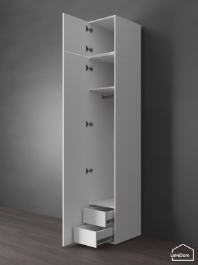 Шкаф с антресолью Linnea MHR-1POA-3 2450х400х510 (Белый-М 11.1.2) в Коротчаево - korotchaevo.ok-mebel.com | фото 6